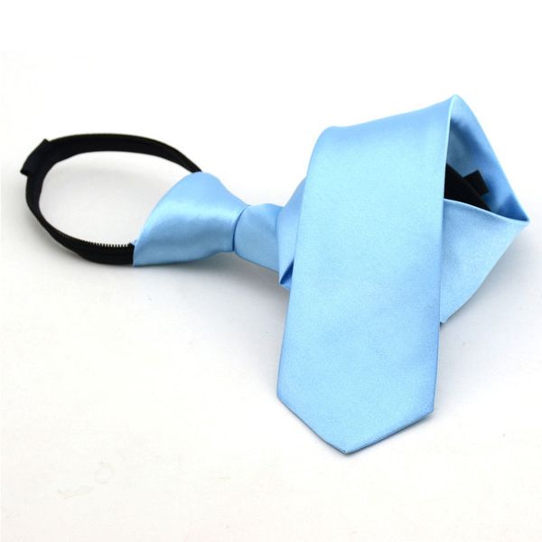 

new fashion kids zipper lazy necktie tie boys narrow pre-tied neck tie casual wedding party gift necktie, Black;blue