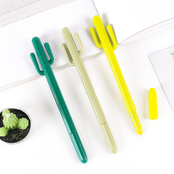 

5 pcs/lot creative modeling cactus personality pen student stationery 0.5mm full needle black pen