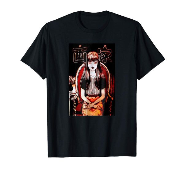 

2019 men's funny new junji ito tomie anime manga japanese horror t-shirt, White;black