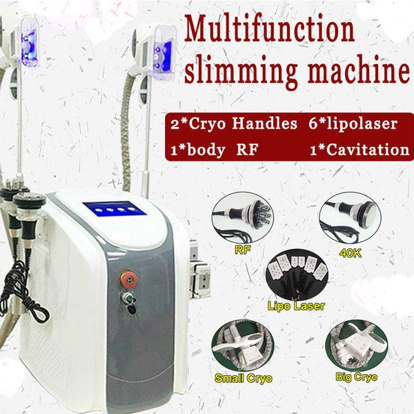 

professional double cryo handles work at the same time cryolipolysis cryolipolysis + lipo laser + cavitation / rf vacuum slimming machine