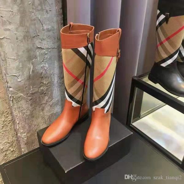 

размер 35-42 ткань knight boots printed новая мода luxury lady 15 дюймов сапоги модные удобный мягкий материал кожа женские, Black
