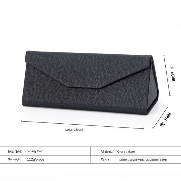 

portable triangular ink folding sun mirror grid high-end case case sun glasses glasses box mirror box