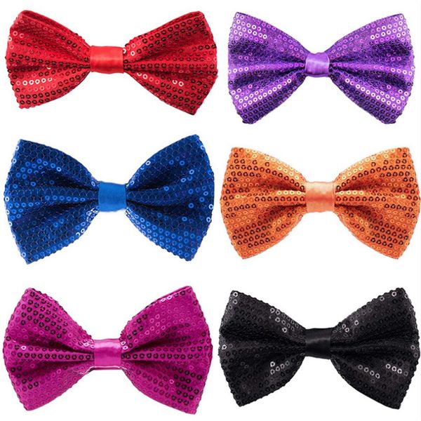 

wholesales- sequins bow ties for wedding party wear fashion man and women bow ties neckwear children perform bowties, Red;black