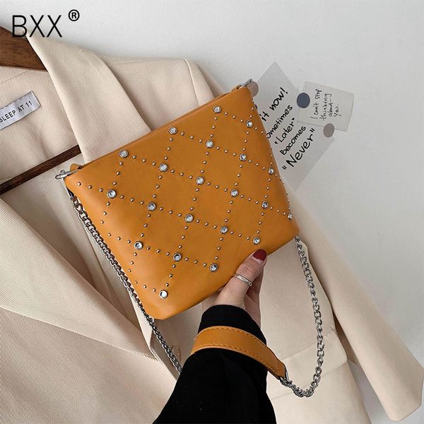

bxx] simple pu leather crossbody bag for women 2020 spring chain shoulder messenger handbags female cross body travel bag hl743