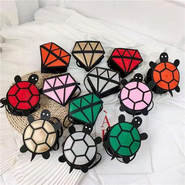 

fashion mini princess purses cartoon turtle shape girls cross_body bags childrten coin bags baby bags kids handbags christmas giftes, Black