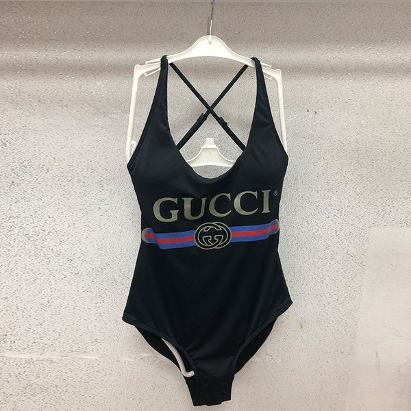

designer cross sling letter print swimwear bikini for women swimsuit bandage bathing one-piece suit s-xl
