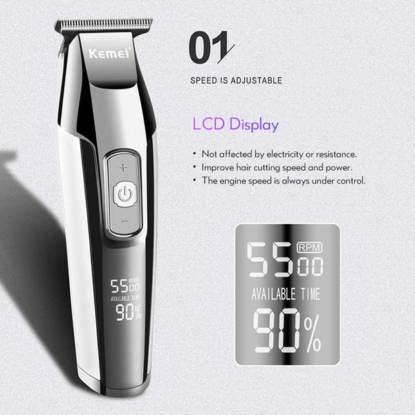 

kemei usb hair clippers professional led haircut machine barber lithium upgrade luxury version trimmer aparador de pelos newclipper nzbys