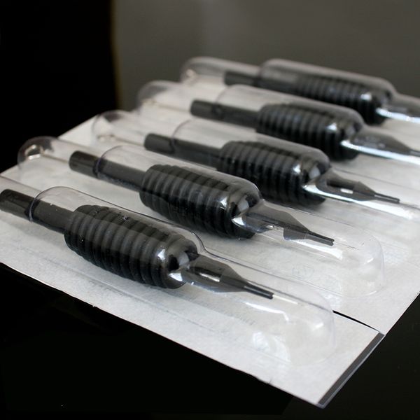 

tattoo grip with needles 10pcs 19mm round liner black disposable tattoo needles 3/4" grip tube tip sterilized tattoo ink tools