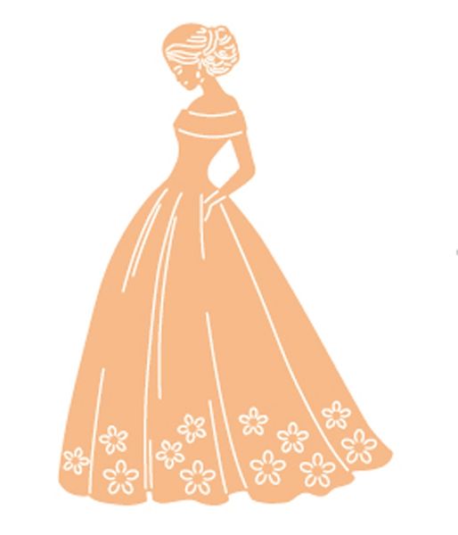 

94x134mm metal cutting dies stencil craft bride & wedding dress cut dies for diy scrapbooking p album embossing decoration other decorat