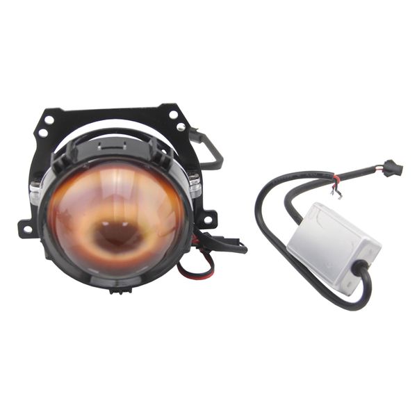 

bedehon 2 pcs glass lens rx9 2.5 inch lhd rhd bi led projector lens 12v 36w 6000k 6000lm with external drive metal reflector