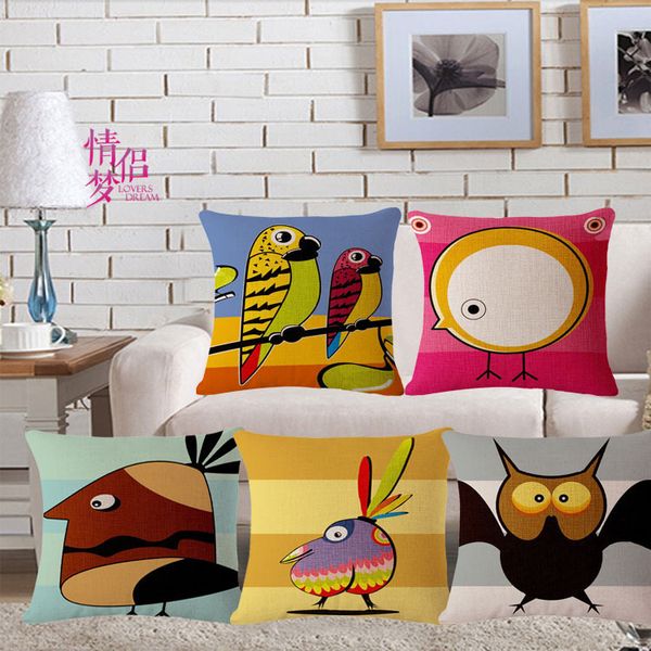

originality lovely cartoon animal cotton flax pillow back cushion cushion loose coat