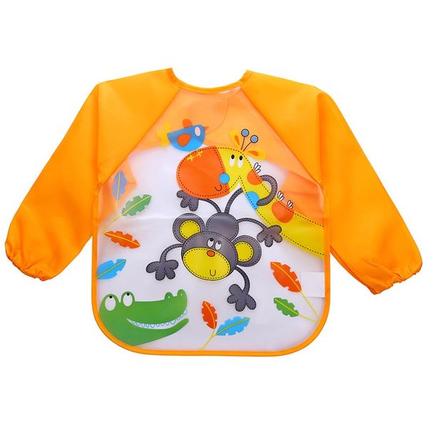 

new cartoon baby bibs children baby infant kids child childs newborn feeding girls boys cloths long sleeve eva waterproof 2017