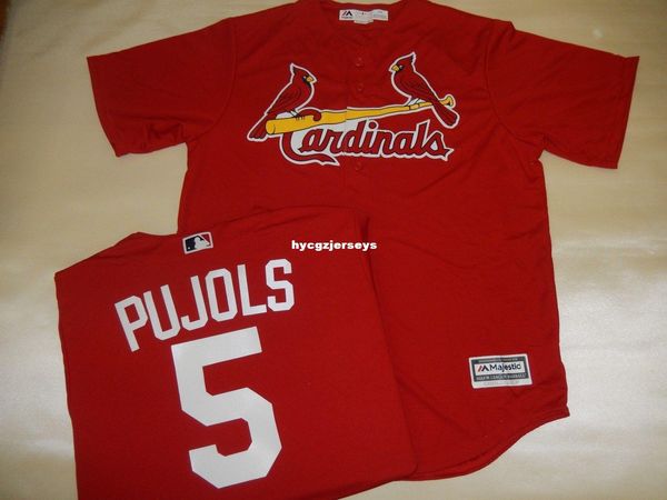 

baseball sc #5 albert pujols sewn shirt jersey alt red new mens stitched jerseys big and tall size xs-6xl for sale, Black;blue