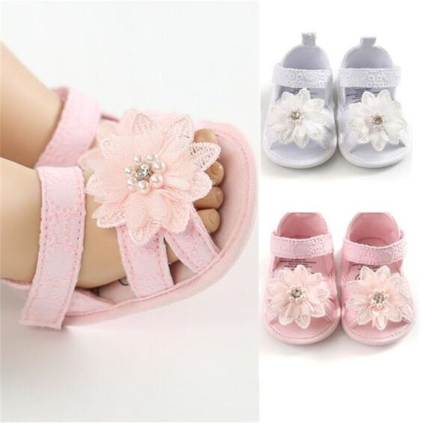 

baby girl bow sandals flat heels toddler kids girls summer party wedding soft lace flower pearls sandals shoes cute baby, Black;red