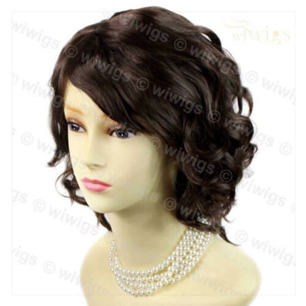 

короткий средний коричневый вьющийся летний парик из кожи, Black