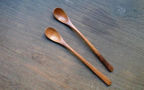 

кухня длинная ручка деревянные ложки смешивания burlywood spoon модная посуда чайный суп творческая посуда solide color кухня бар инструмент