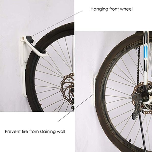 

2 pack foldable vertical bike rack, wall mounted bicycle cycle storage rack single bike hook bike hanger holder with tire tray f