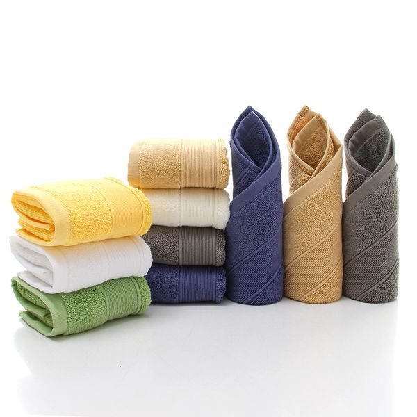 100% хлопок квадратное полотенце 35 * 35см супер абсорбирующая домашняя текстильная ума 7 цветов