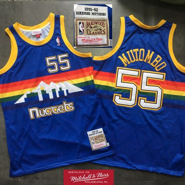 mutombo rainbow nuggets jersey