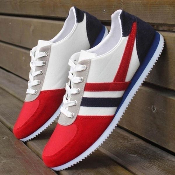 

stylish brand fashion men's lace up sports loafers casual sneakers flat canvas shoes dropshipping casual schoenen, Black