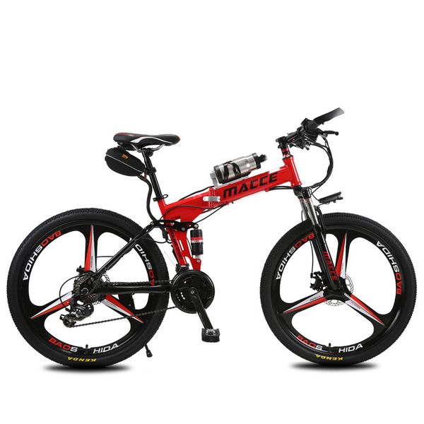 

tuohang lithium foldable electric mountain bike 26-inch 21-speed 36v factory direct one-piece hair
