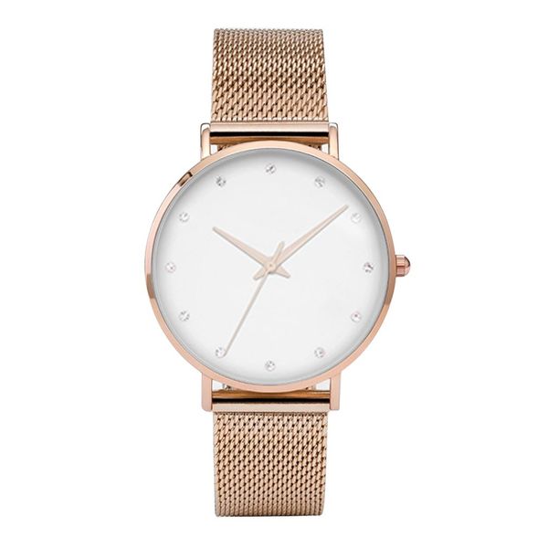 

temperament women watch fashion mesh belt quartz watch ladies and men's gift female diamond, Slivery;brown
