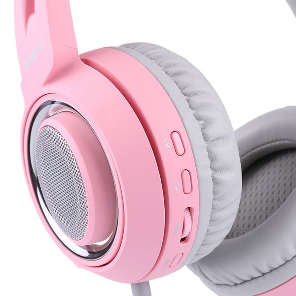 SOMIC G951 Virtual Surround Sound Headsets LED-Katzenohr-Kopfhörer mit Mikrofon für Computer-PC für Frauen und Kinder AB5H