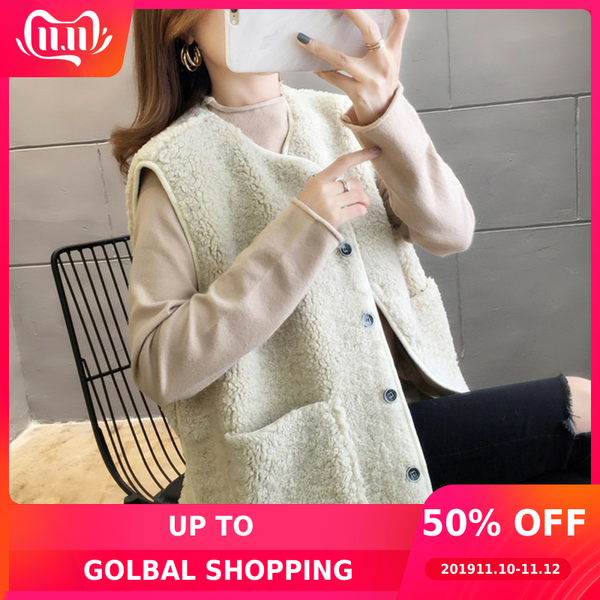 

1202568 real shooting 2019 korean autumn new vest sweater2019tx, Black;white