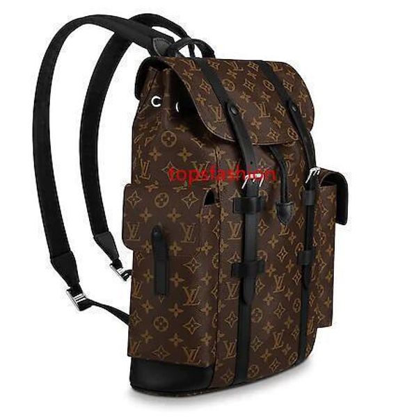 

m43735 chriser pm classic brown men travel bag backpacks fashion shows oxidized leather business bags handbags totes messenger bags