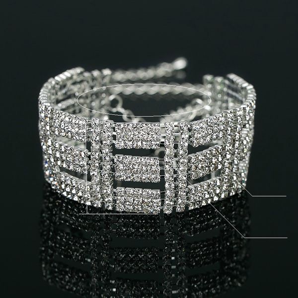 

bangle wholesale linked jewelry women bracelets silver chain link for b097, Black