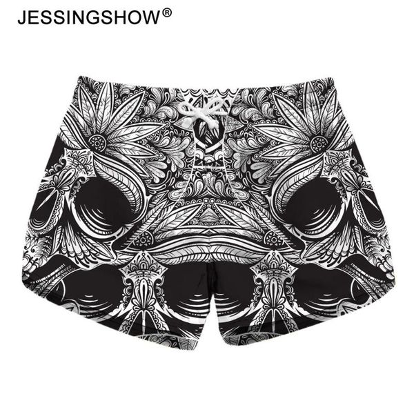 

running shorts female flowers printed beach women sport waist draw string loose pocket, Black;blue