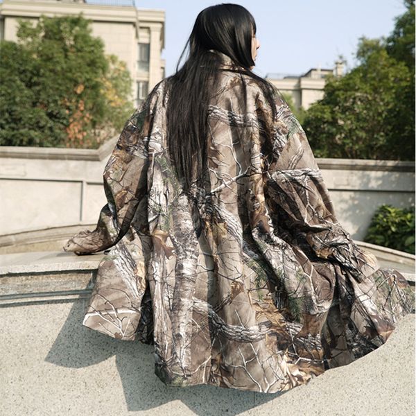 

spring autumn trench coat women oversized loose long coat ladies new cotton lacing streetwear overcoats trees print trenchcoat, Tan;black