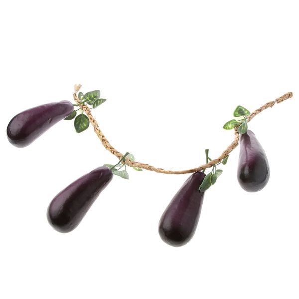 

4pcs /string artificial eggplant pgraphy prop home restaurant decoration