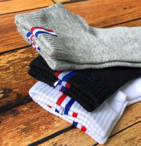 

striped mens designer socks mens wear resistance moisture wicking breathable mid socks fashion mens designer socks, Black