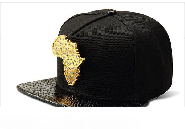 

модные snapback шляпы крокодил карта африки шапки сплав алмаз snapbacks шапки хлопок регулируемые шляпы для хип-хоп эпохи жизни, Blue;gray