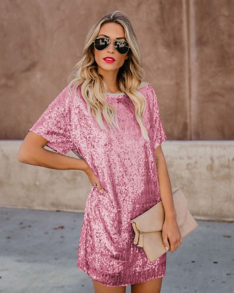 

лоскутное платье вадим специальное предложение полиэстер-линии 2019 и лето нового способа пришивания строчка с коротким рукавом платья женщи, Black;pink