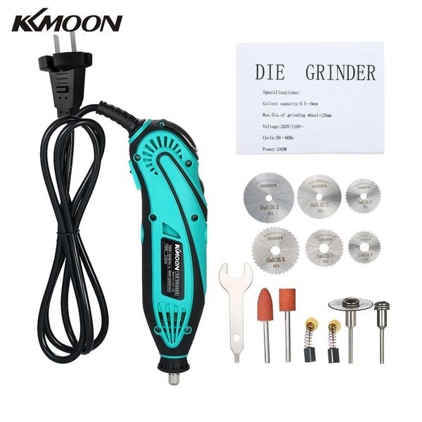 

kkmoon professional 6-speed electric grinder set polishing rotary machine with 12pcs accessories for milling polishing engraving