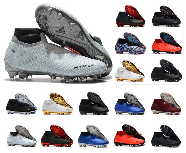 

phantom vsn vision elite df fg & ag game over shadow mens high ankle soccer cleats football shoes size us6.5-11