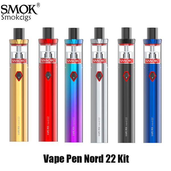 

Смок Vape Pen Nord 22 Kit Встроенный 2200mAh аккумулятор с Vape Pen Nord 22 Tank 0.6ohm Nord Mesh Coil Аутентичные