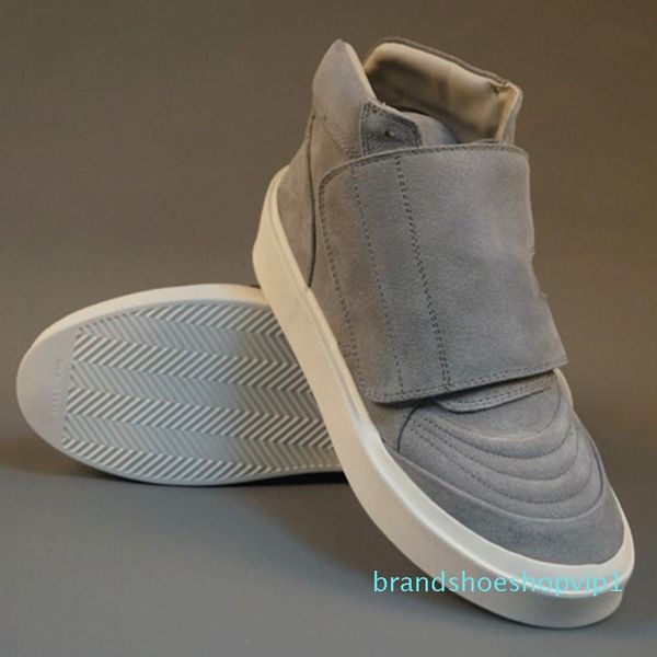 

men's fashion casual shoes high sneaker autumn/winter fear of god non-slip walking shoe zapatillas 10#15/20d50, Black
