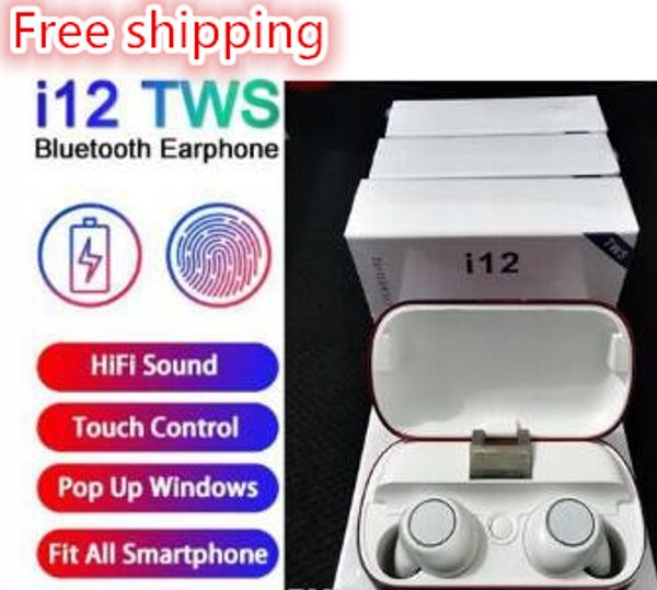 

dhl wireless bluetooth headphones general configura i12 tws v5.0 stereo cell phone earphones sports headphone touch i7mini i7s