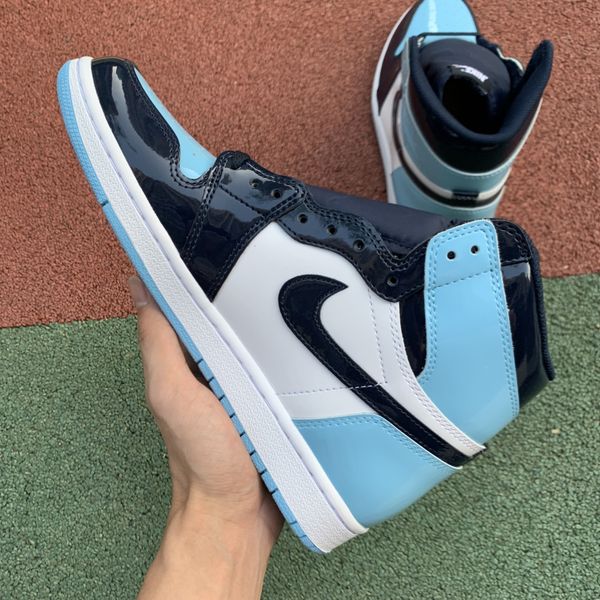 

snakeskin jordan 1 retro men basketball shoes unc patent blue white fearless chicago sneakers trainers