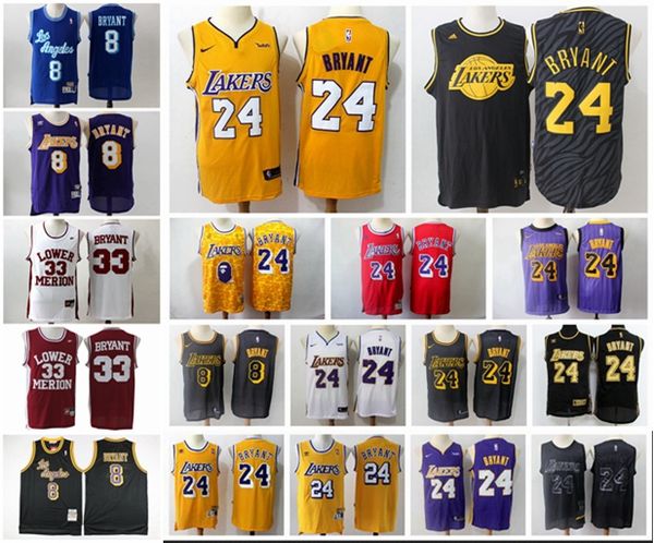 

retro mens 8 24 kobe bryant city jersey edition authentic losangeles lakers bryant honor mvp mesh basketball jerseys, Black;red