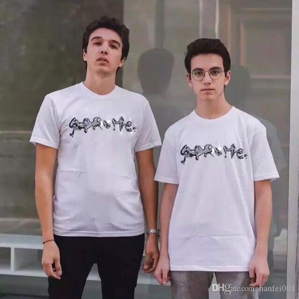 

box logo 18fw week1 liquid tee tops color luxury street скейтборд мода короткими рукавами повседневный открытый тур футболки hflstx307, White;black
