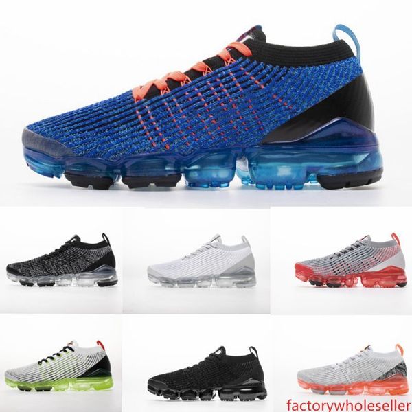 

with 2019 fly mens women running shoes designer trainers black white blue breathable cushion designer mesh sports sneakers