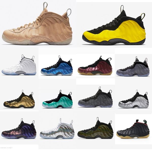 

2019 new men penny hardaway po ite ba ketball hoe camouflage ilver floral black red gold air flight foam one neaker tenni