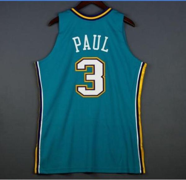 

пользовательские мужчины молодежные женщины vintage chris paul mitchell ness 05 06jersey колледж баскетбол джерси размер s-6xl или обычая лю, Black
