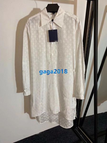 

high end женщины девушки жаккардовая монограмма рубашка платье пэчворк на всем протяжении письмо мотив юбка с длинным рукавом модный дизайн, Black