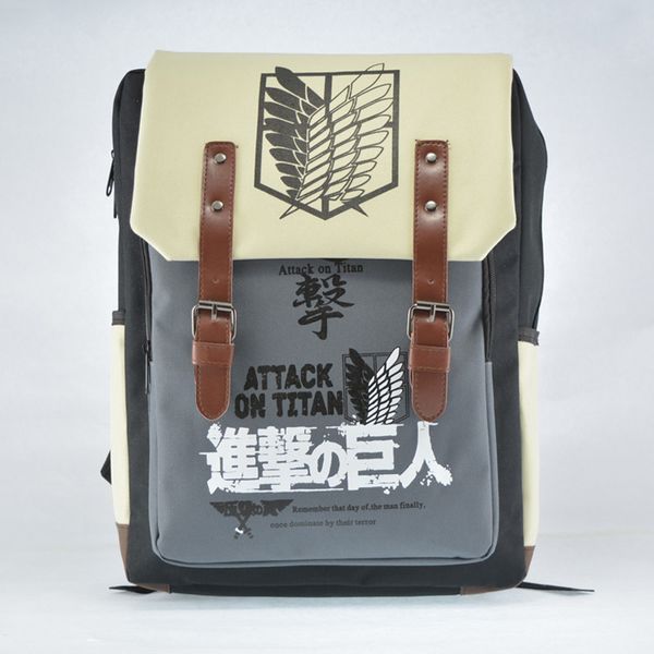 

attack on titan wings patchwork belt boy girl children school bag women bagpack teenagers canvas anti theft men student backpack