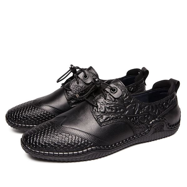 

summer men patent leather dress shoes fashion men casual shoes, Black